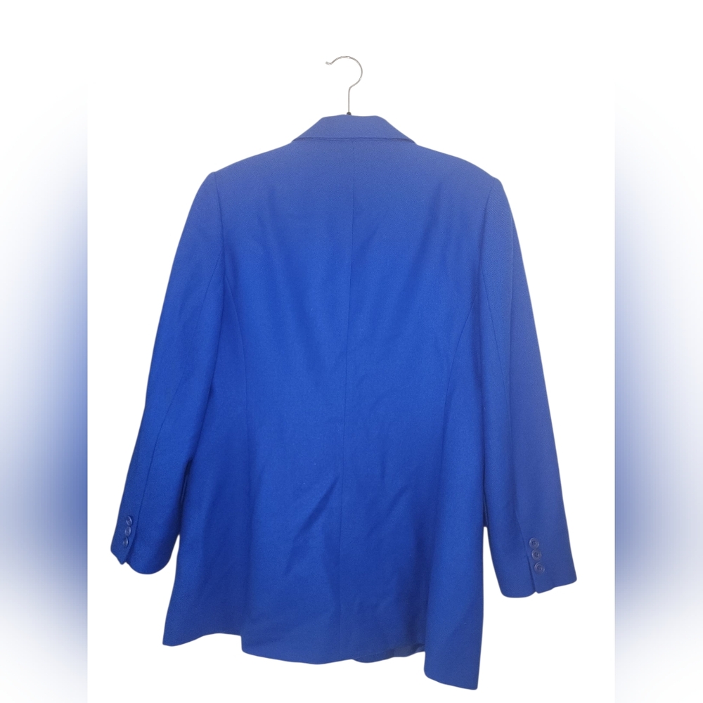CLASSIQUES ENTIER blue wool blazer, size M, women's - Picture 3 of 5